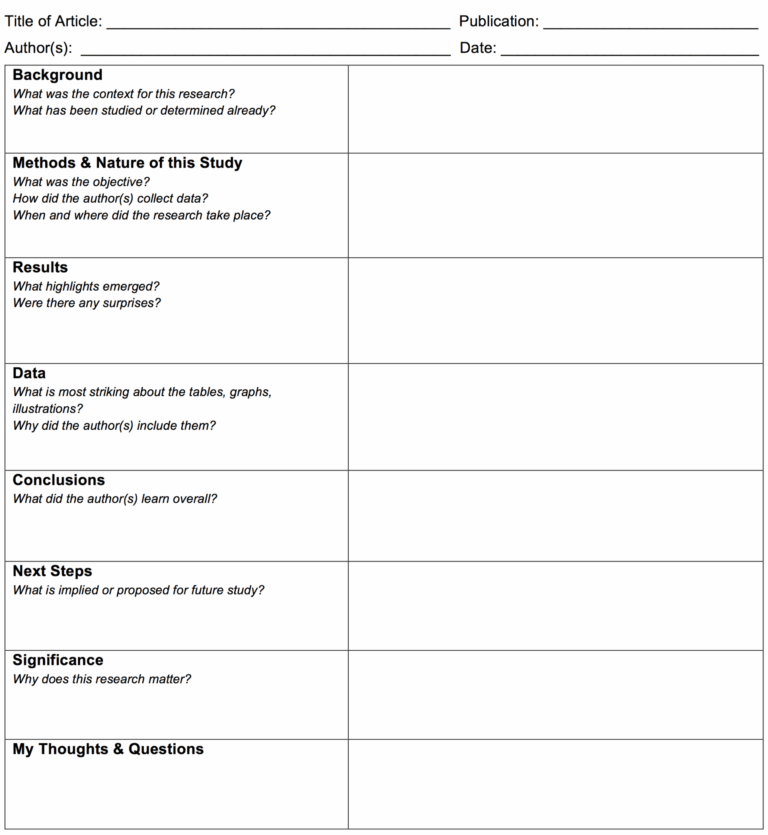Research Tools: Academic Research Notes Journal Template – Organize Your Studies
